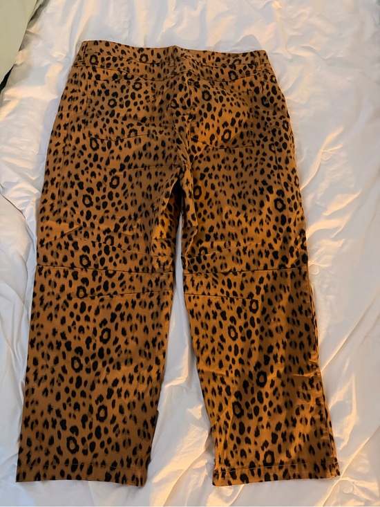 CAbi Pants - CAbi Leopard Print Brown and Black Capri Trousers